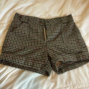 Brown Chevron Shorts